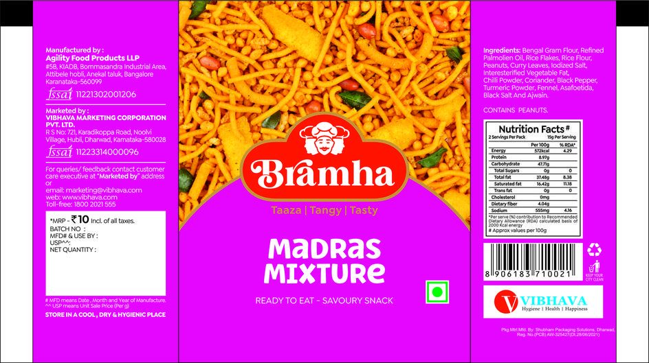 Bramha -  Madras Mixture Device mark 6567860 Trademark