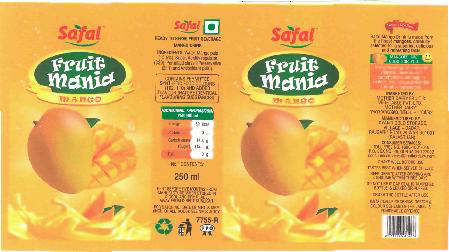 Safal Fruit Mania (label) Device mark 2122142 Trademark