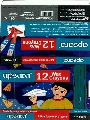 Apsara 12 Nox Toxic Wax Crayons (device Of Boy) Device mark 2386960 Trademark