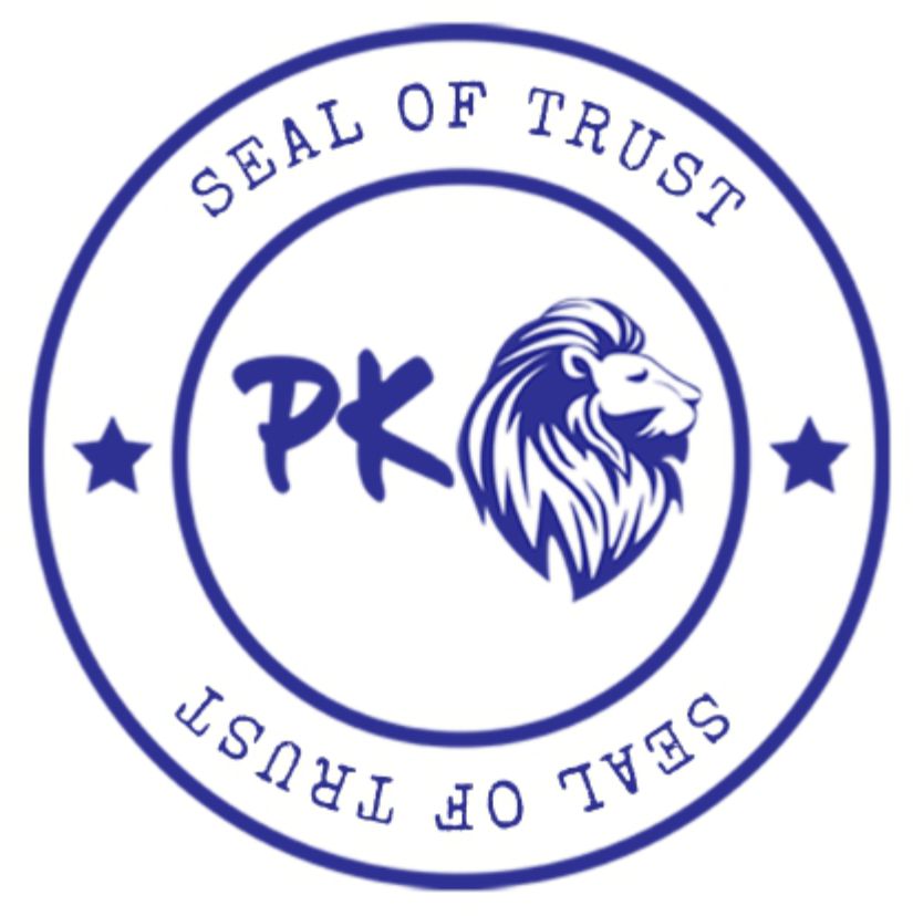 Logo Pk Device Of The Lion Face And Double Star Both Side In Blue Color Device mark 6574460 Trademark