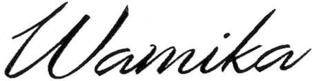 Wamika Device mark 3809082 Trademark