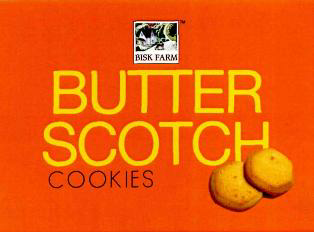 Bisk Farm Butter Scotch Cookies(device Of Village Scene & Biscuits) Device mark 2625875 Trademark