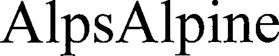 Alps Alpine Device mark 3946901 Trademark