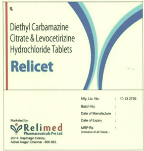 Relicet Device mark 2219458 Trademark