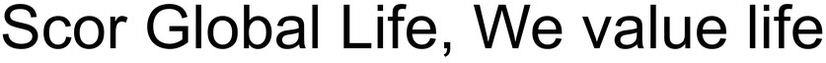 Scor Global Life, We Value Life Device mark 3981992 Trademark