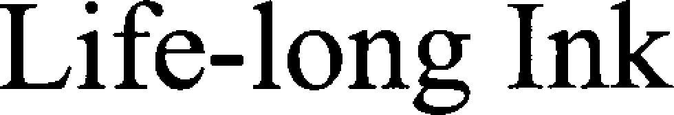 Life-long Ink Device mark 4596180 Trademark