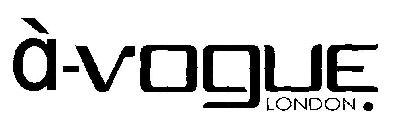 A-vogue London. Device mark 2921021 Trademark