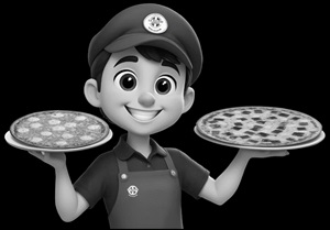 Device Mark For Mascot Of La Milano Pizzeria Device mark 6591203 Trademark