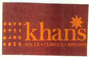Khans Rolls.curries.biryani Device mark 2989706 Trademark