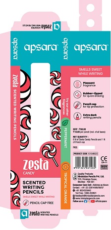 Apsara Zesta (candy) Scented Writing Pencils Device mark 6595798 Trademark