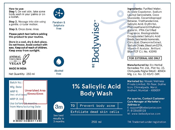 Be Bodywise Bodywash Device mark 6597150 Trademark