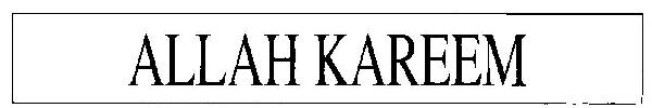 Allah Kareem (device) Device mark 2816424 Trademark