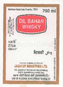 Dil Bahar Whisky (label) Device mark 2651300 Trademark