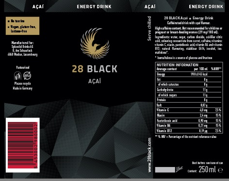 28 Black Acai (label) Device mark 6633676 Trademark