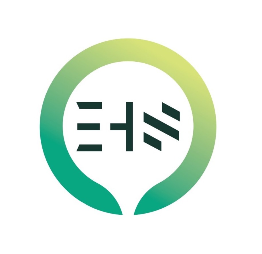 Device Of Ehs A Circular Design With A Yellow-green To Dark Green Gradient, Open At The Bottom With Leaf-like Curves Device mark 6647740 Trademark