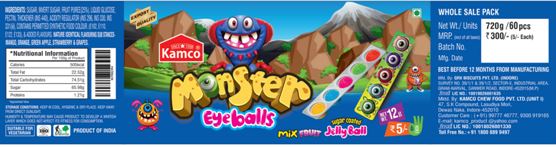 Kamco Monster Eyeballs Device mark 6438149 Trademark