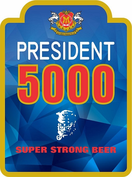 President 5000 Super Strong Beer Device mark 6649717 Trademark