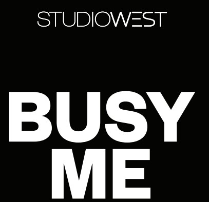 Studiowest Busy Me Label In Black Background Device mark 6665636 Trademark