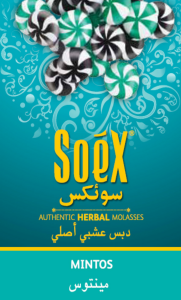 'soex' Herbal Molasses-mintos- Composite Label Device mark 2310421 Trademark
