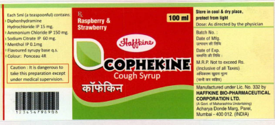 Cophekine Cough Syrup Device mark 2246735 Trademark
