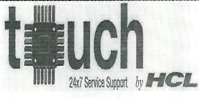 Touch 24*7 Service Support By Hcl (label) Device mark 2134264 Trademark
