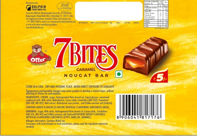 Otter 7 Bites - Caramel Nougat Bar Device mark 6670777 Trademark