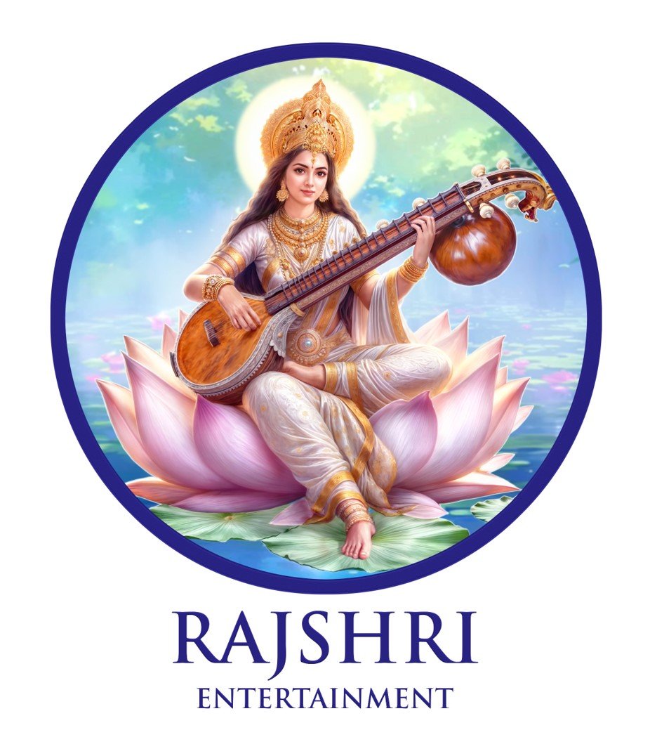 Rajshri Entertainment With The Image Of A Goddess Seated On A Lotus And Playing Veena Device mark 6675192 Trademark