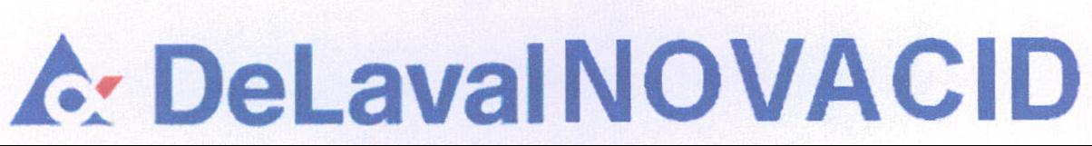 Delaval Novacid Device mark 2202508 Trademark