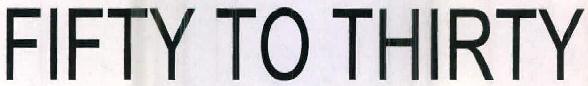 Fifty To Thirty Device mark 2533822 Trademark