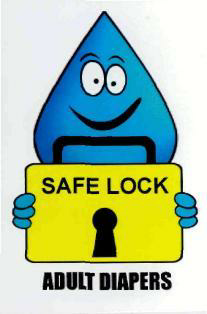 Safe Lock, Adult Diapers, Device Of Human Carricature Holding Lock Device mark 2730274 Trademark