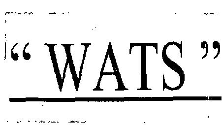Wats (label) Device mark 2138746 Trademark