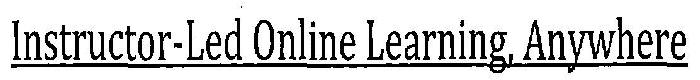 Instructor-led Online Learning, Anywhere (device) Device mark 2713290 Trademark