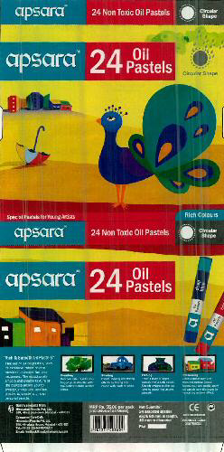 Apsara 24 Oil Pastels (device Of Peacock) Device mark 2386966 Trademark