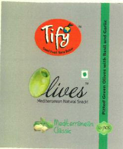 Tify Olives Mediterranean Classic (label) Device mark 2677758 Trademark