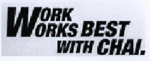 Work Works Best With Chai. Device mark 2269730 Trademark