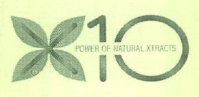 X 10 Power Of Natural Xtracts Device mark 2875037 Trademark