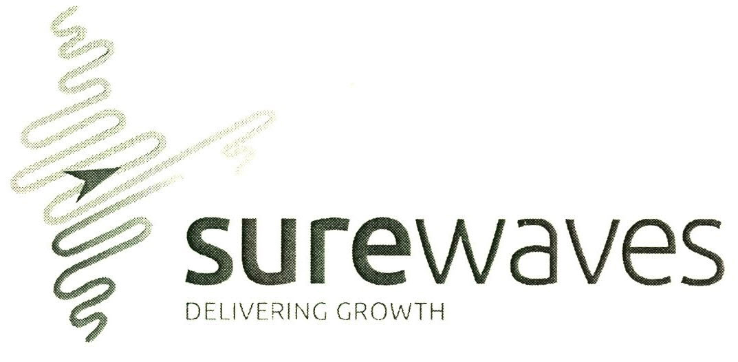 Surewaves Delivering Growth (black And White Logo) Device mark 2592212 Trademark