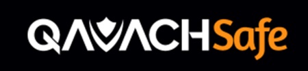 Qavachsafe White And Orange (with Black Back Ground ( Logo And Device) Device mark 6700464 Trademark