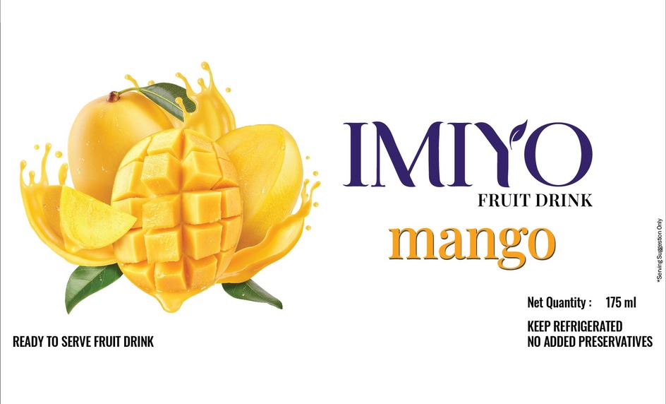 Imiyo Fruit Drink Mango Device mark 6713765 Trademark
