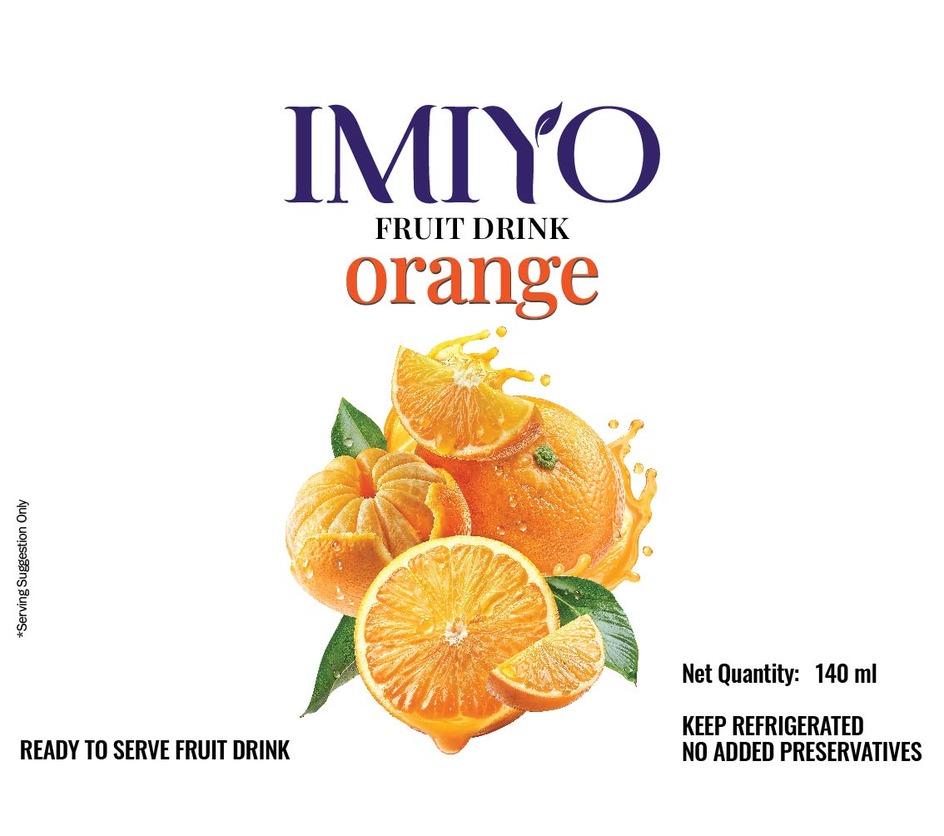 Imiyo Fruit Drink Orange Device mark 6713768 Trademark