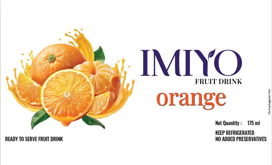 Imiyo Fruit Drink Orange Device mark 6713767 Trademark