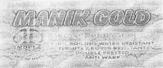 Manik Gold (label) Device mark 2131299 Trademark
