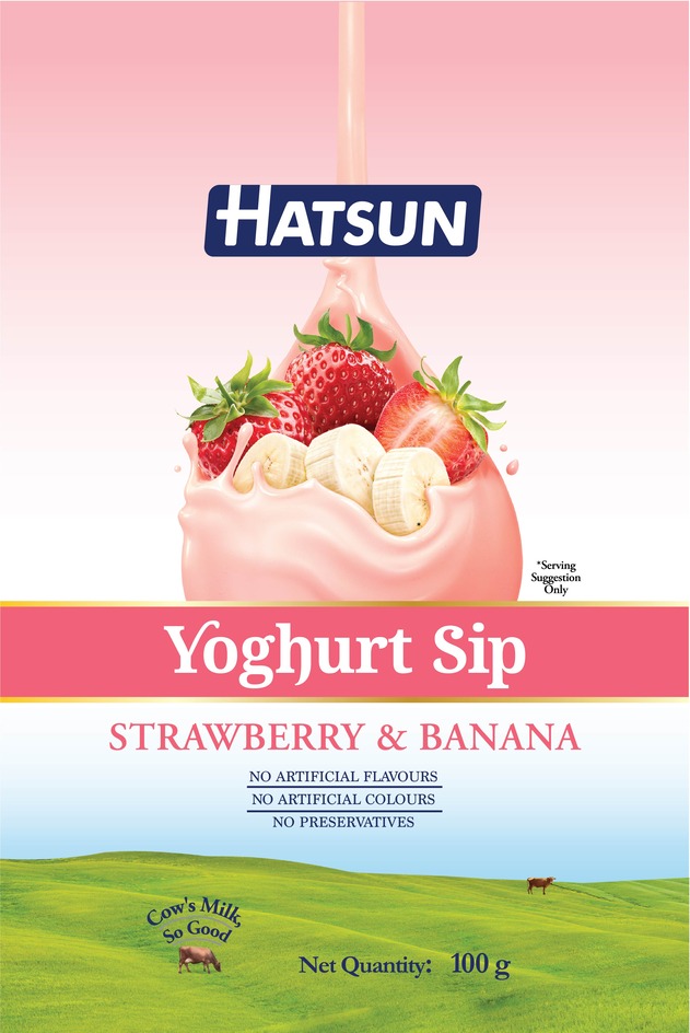 Hatsun Yoghurt Sip Strawberry & Banana Device mark 6718819 Trademark