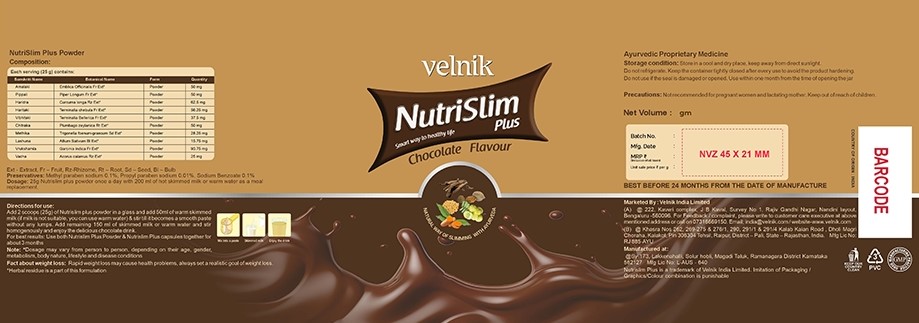 Nutrislim Plus Powder Device mark 6721258 Trademark
