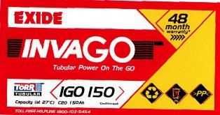 Exide Invago-igo 150(label) Device mark 2665969 Trademark