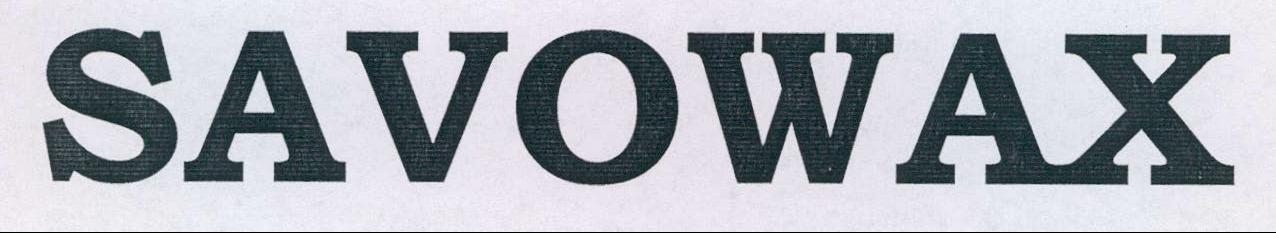 Savowax Device mark 2171178 Trademark