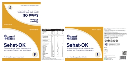 Label Ambic Wellness Sehat-ok Device mark 6726570 Trademark