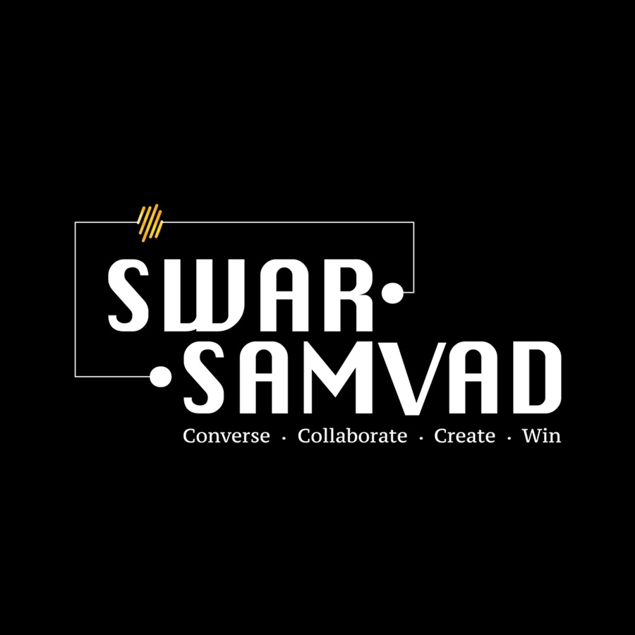 Stylized Depiction Of Swar Samvad Encircled In A Unique Musical Wavelength Device mark 6733887 Trademark
