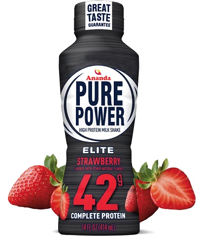 Ananda Pure Power Elite Strawberry High Protein Milk Shake Device mark 6736805 Trademark