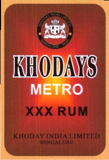 Khodays Metro Rum Device mark 6747316 Trademark